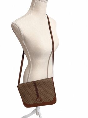 Vintage Gucci Brown Web Stripe Crossbody